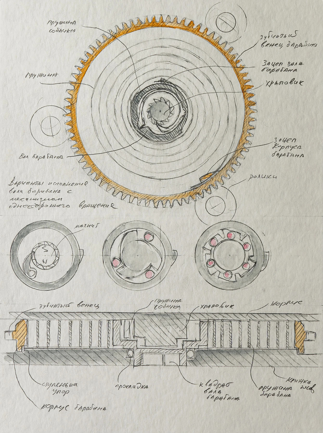 Mainspring Barrel of the Ultra-Thin ThinKing Wristwatch