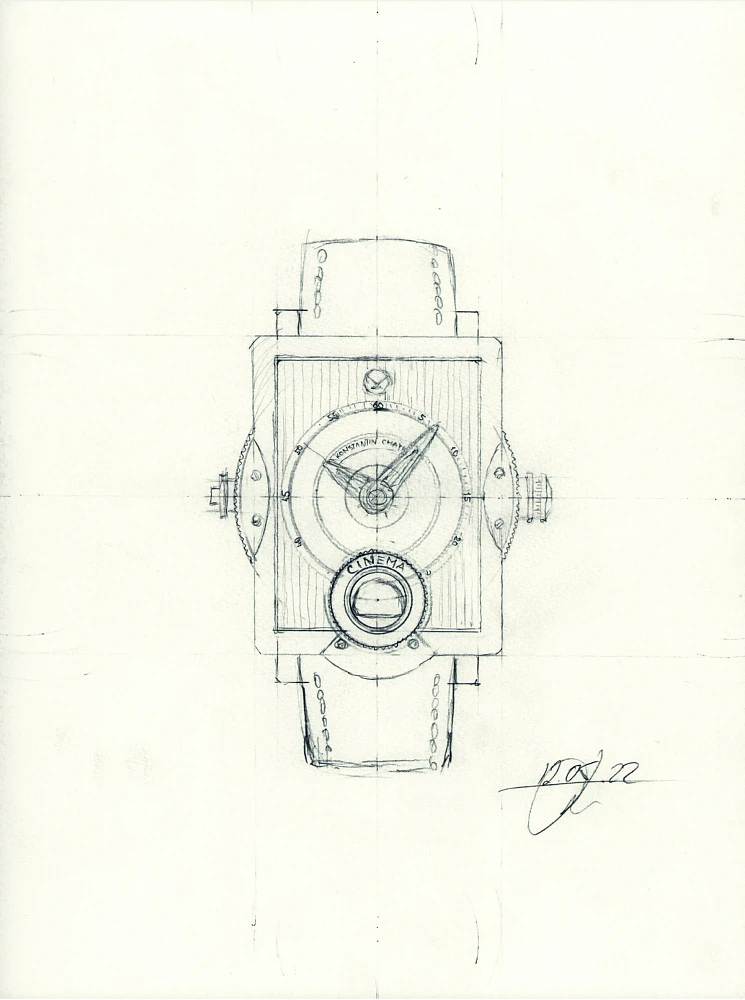 Sketch of the “Cinema” watch