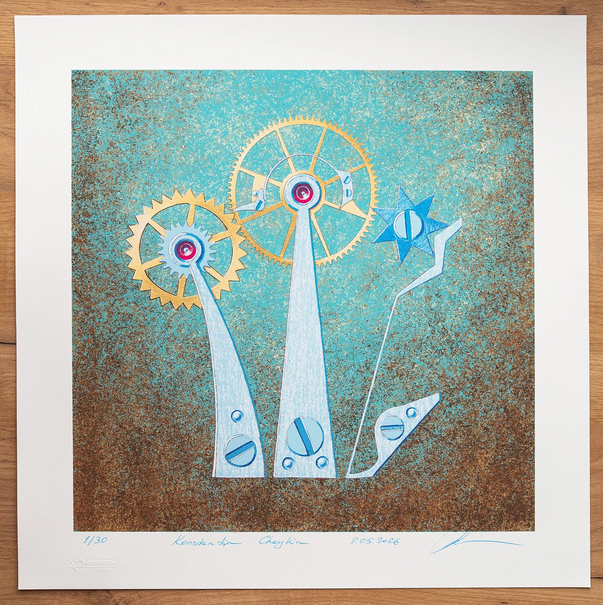 12-color silkscreen "Bouquet of time 2"