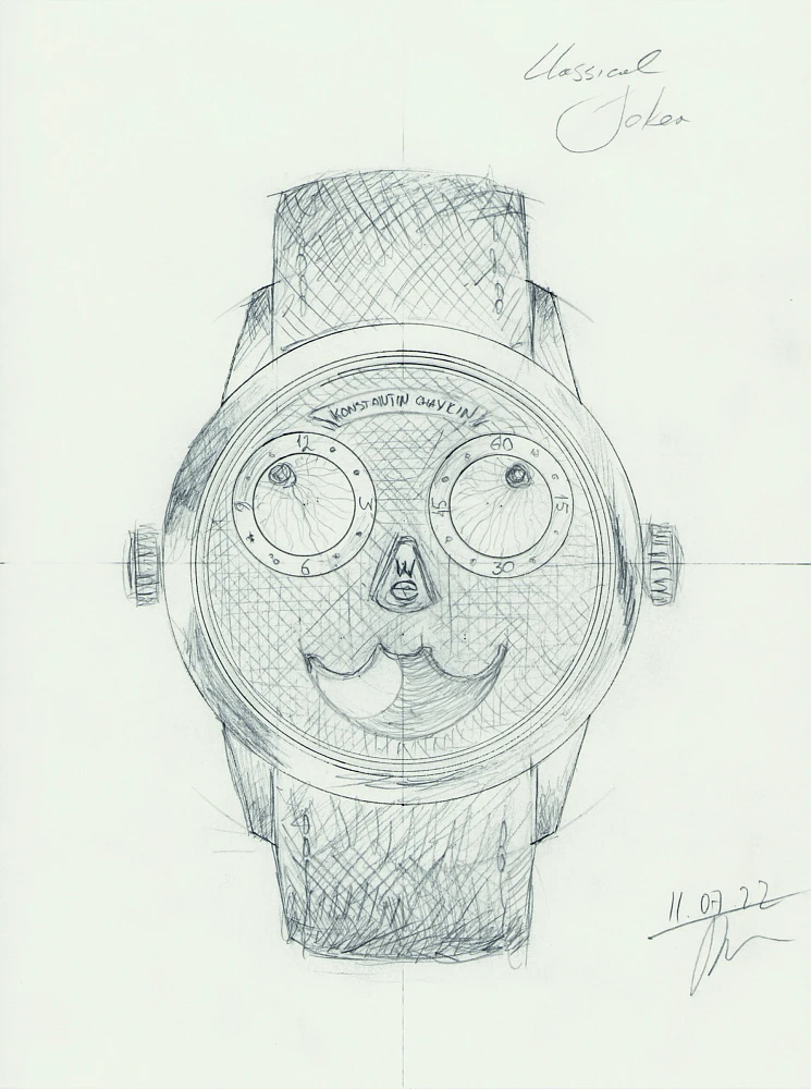 Sketch of the “Classical Joker” watch