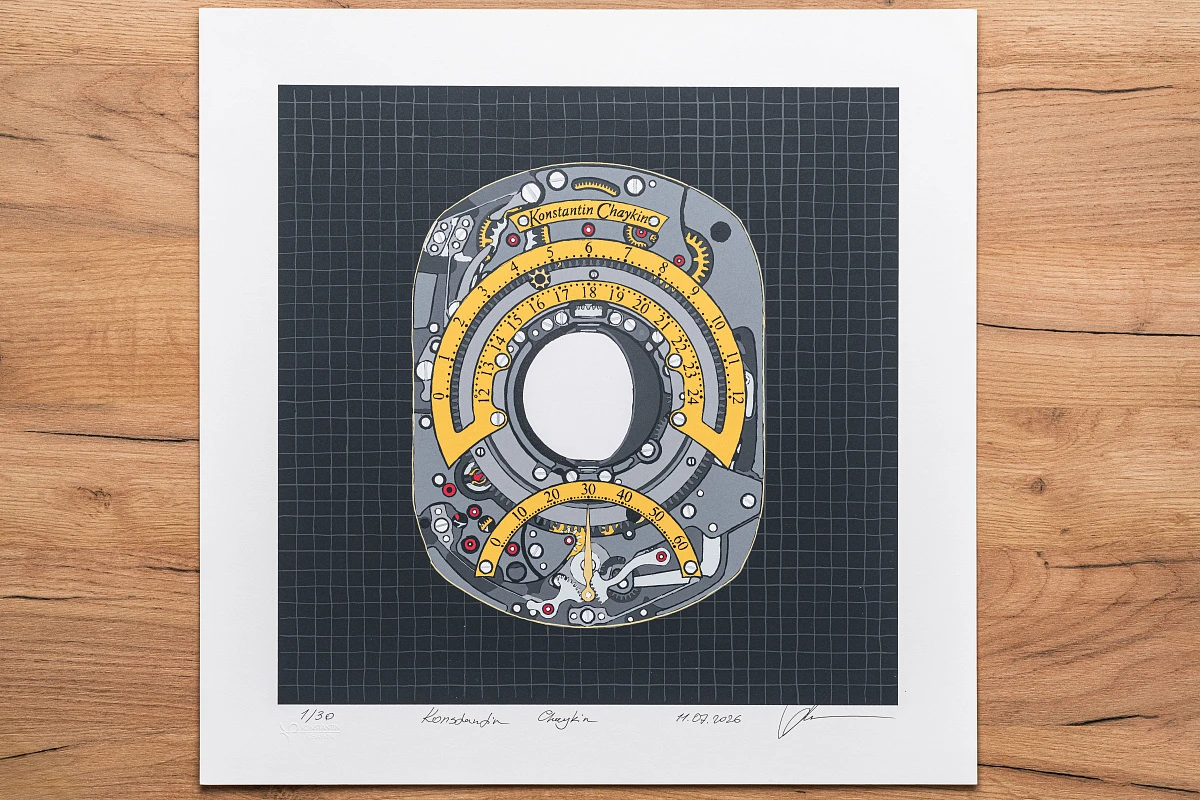 13-colour silkscreen “Ticking to the Moon”