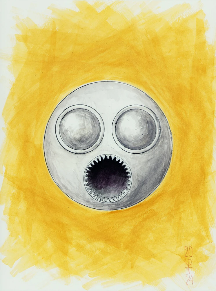 Sketch of the “Time Eater” watch dial